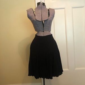 Vintage Armani pleated black skirt